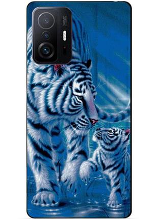 Чехол силиконовый бампер для xiaomi 11t / 11t pro с рисунком тигры