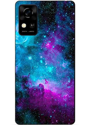 Чехол силиконовый бампер для zte blade a31 с рисунком галактика космос