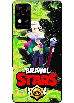 Чехол силиконовый бампер для zte blade a31 с героем бравл байрон