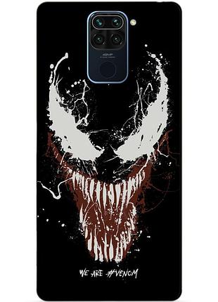 Чехол силиконовый бампер для xiaomi redmi note 9 с рисунком веном venom