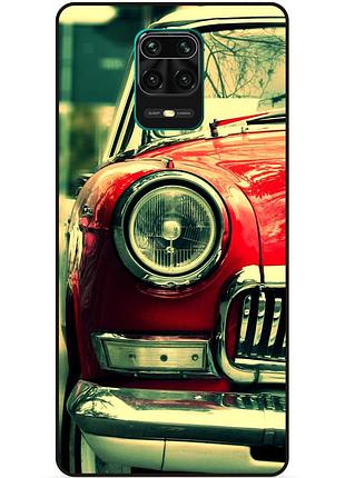 Силіконовий чохол бампер для xiaomi redmi note 9 pro з малюнком ретро-авто chevrolet машина