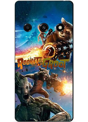 Чехол силиконовый бампер для xiaomi redmi a3 rocket groot ракета грут стражи галактики