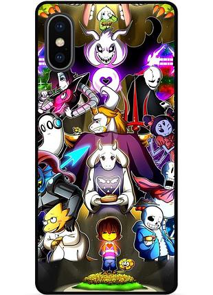 Силиконовый чехол бампер для iphone x 10 с рисунком андертейл undertale