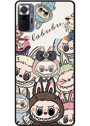 Силіконовий бампер чохол для xiaomi redmi note 10 pro з малюнком лабубу labubu