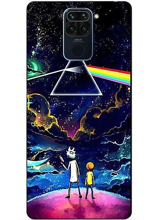 Чехол силиконовый бампер для xiaomi redmi note 9 с рисунком рик и морти rick and morty