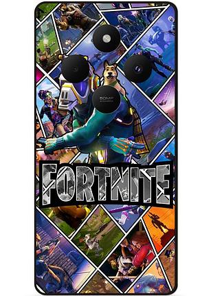 Силіконовий чохол бампер для xiaomi redmi 14c з картинкою фортнайт fortnite