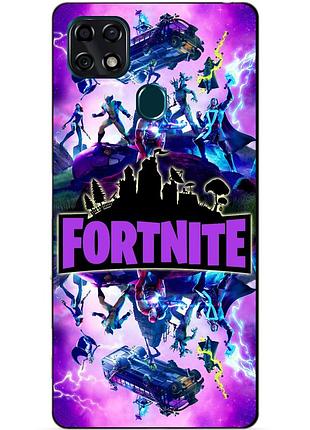 Силіконовий чохол бампер для zte blade 20 smart з малюнком fortnite marvel фортнайт марвел