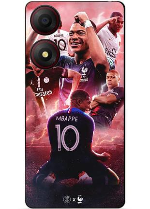 Чехол силиконовый бампер для zte blade a34 с рисунком килиан мбаппе mbappe