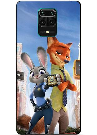 Чехол силиконовый бампер для xiaomi redmi note 9 pro с рисунком джуди зверополис zootopia