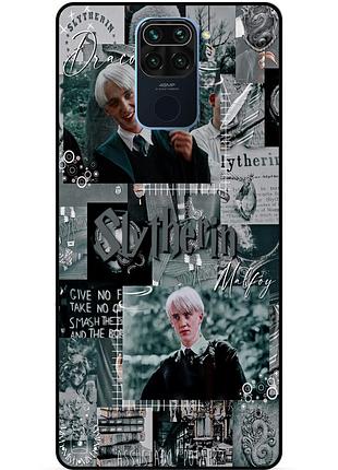 Чехол силиконовый бампер для xiaomi redmi note 9 с рисунком slytherin слизерин драко малфой гарри поттер harry