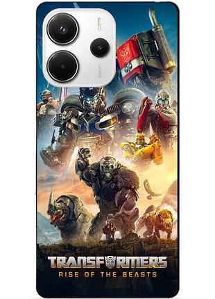 Чехол силиконовый бампер для xiaomi redmi note 14 с картинкой звероботы трансформеры transformers
