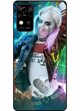 Чехол силиконовый бампер для zte blade a31 с рисунком harley quinn харли квинн joker