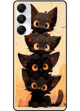 Силіконовий бампер чохол для samsung a16 5g з малюнком котики