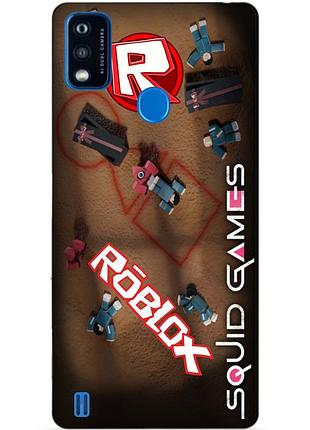 Силіконовий чохол бампер для zte blade a51 з малюнком roblox гра в кальмара роблокс