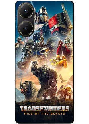 Чехол силиконовый бампер для xiaomi poco x7 pro с картинкой звероботы трансформеры transformers
