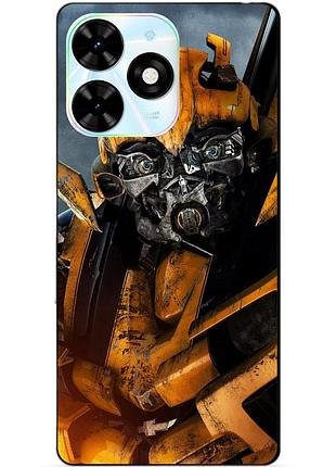 Чехол силиконовый бампер для infinix hot 40 (x6836) с рисунком бамблби bumblebee трансформеры