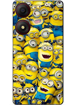 Силіконовий чохол бампер для zte blade a34 з малюнком міньйони minion