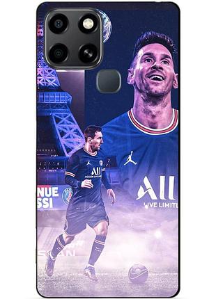 Силіконовий чохол бампер для infinix smart 6 з малюнком messi psg мессі
