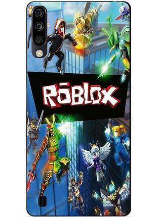 Чехол силиконовый бампер для zte blade a7 2020 с картинкой roblox роблокс