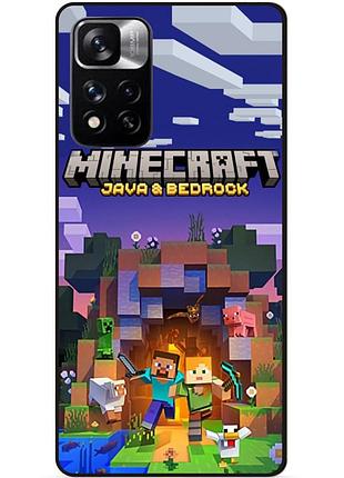 Силіконовий чохол бампер для xiaomi redmi note 11 pro plus 5g з картинкою майнкрафт minecraft