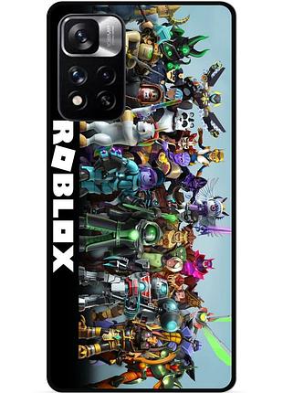 Силиконовый чехол бампер для xiaomi redmi note 11 pro plus 5g с рисунком roblox роблокс