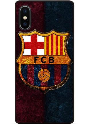 Чехол силиконовый бампер для iphone x 10 с рисунком барселона barcelona
