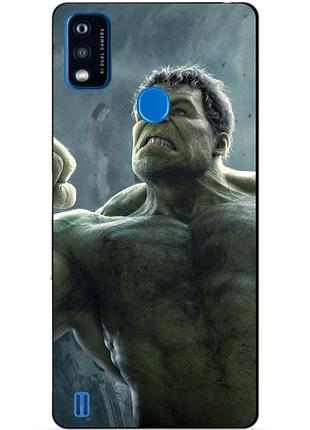 Силіконовий чохол бампер для zte blade a51 з малюнком халк marvel hulk
