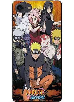 Силиконовый чехол бампер для iphone 8 с рисунком naruto наруто аниме