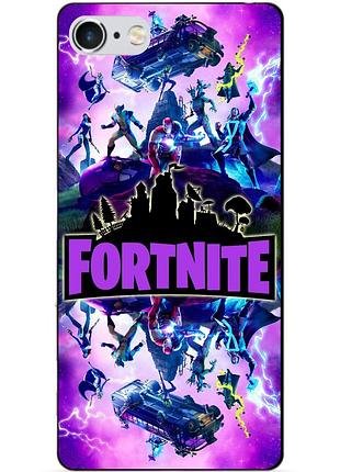 Силиконовый чехол бампер для iphone 6 с рисунком fortnite marvel фортнайт марвел