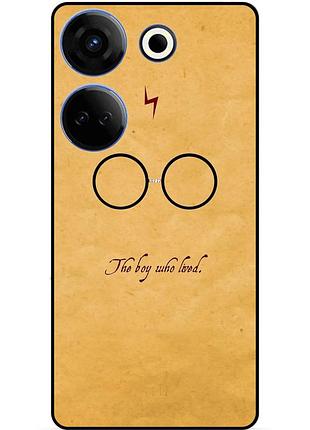 Чехол силиконовый бампер для tecno camon 20 pro с рисунком гарри поттер harry potter очки