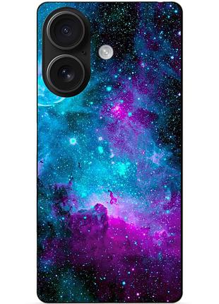 Чехол силиконовый бампер для iphone 16 с рисунком галактика космос