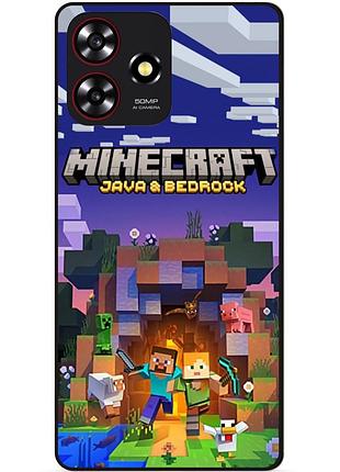 Силіконовий чохол бампер для zte blade a73 з картинкою майнкрафт minecraft