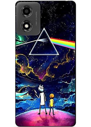 Силіконовий чохол бампер для motorola moto e14 з малюнком рік і морті rick and morty