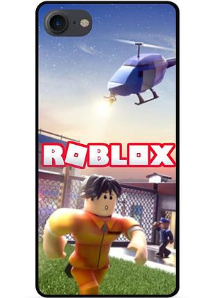 Силіконовий чохол бампер для iphone 7 з малюнком roblox гра в кальмара роблокс