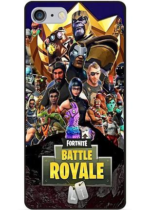 Силіконовий чохол бампер для iphone 6 plus з малюнком фортнайт fortnite