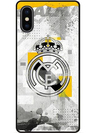 Чехол силиконовый бампер для iphone x 10 с рисунком real madrid реал мадрид