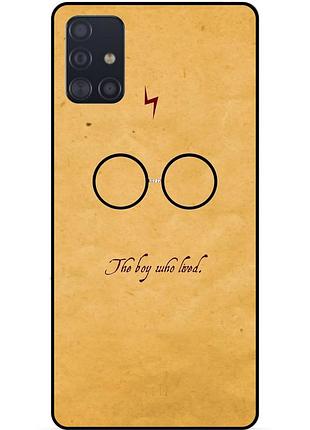 Чехол силиконовый бампер для samsung m51 с рисунком гарри поттер harry potter очки