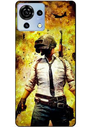 Чехол силиконовый бампер для zte blade v50 vita с рисунком пабг puвg