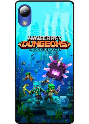 Силиконовый чехол бампер для zte blade l8 с рисунком майнкрафт minecraft