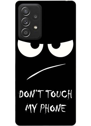 Чехол силиконовый бампер для samsung a32 с рисунком глаза dont touch my phone