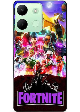 Чехол силиконовый бампер для infinix smart 7 hd с рисунком fortnite фортнайт
