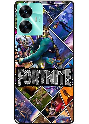 Силиконовый чехол бампер для realme c55 с картинкой фортнайт fortnite
