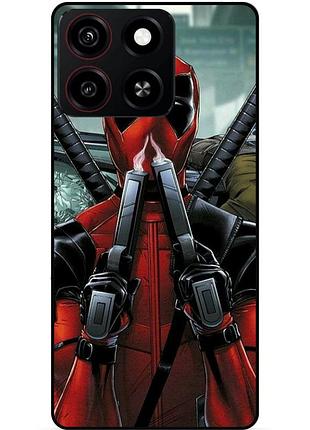 Чехол силиконовый бампер для zte blade a35 с рисунком дэдпул deadpool