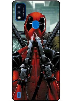 Силіконовий бампер чохол для zte blade a51 з малюнком дедпул deadpool