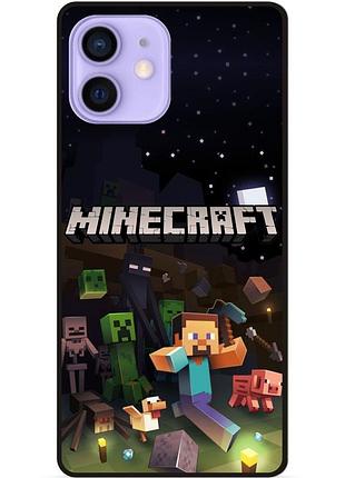 Силиконовый чехол бампер для iphone 11 игра майнкрафт minecraft