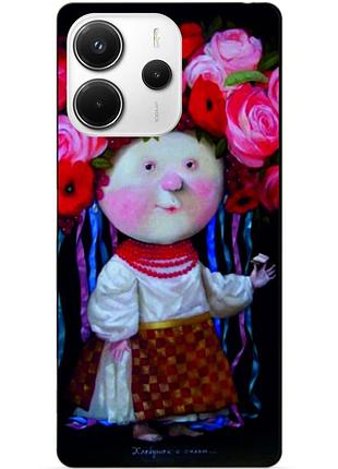 Чехол силиконовый бампер для xiaomi redmi note 14 с рисунком украиночка гапчинская