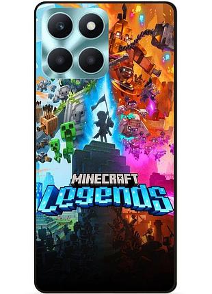 Чехол силиконовый бампер для huawei honor x6a игра майнкрафт minecraft