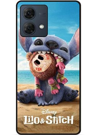 Силиконовый чехол бампер для motorola moto g84 лило и стич stitch