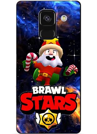 Чехол силиконовый бампер для samsung a8 plus с героем космический бравл динамайк