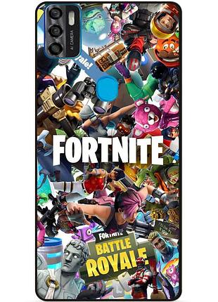 Силіконовий чохол бампер для zte blade a7s з картинкою fortnite фортнайт